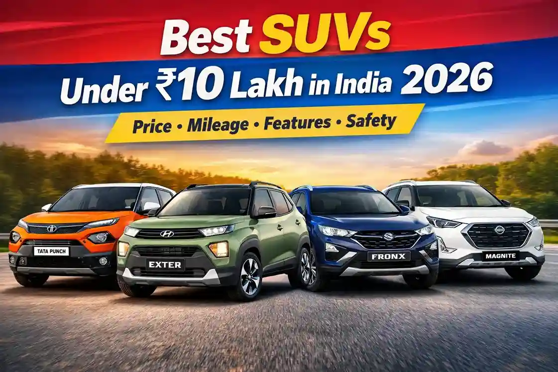 Best SUVs under ₹10 lakh in India including Tata Punch, Hyundai Exter, Maruti Fronx, Nissan Magnite and Renault Kiger