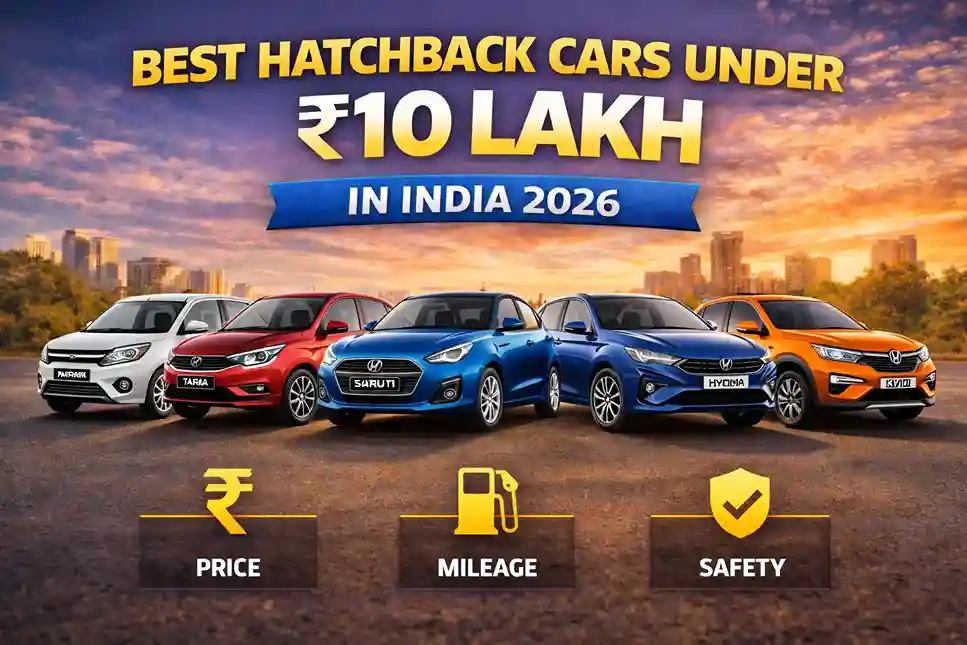 Best hatchback cars under ₹10 lakh in India including Swift, Baleno, Hyundai i20, Tata Tiago, WagonR and Renault Kwid