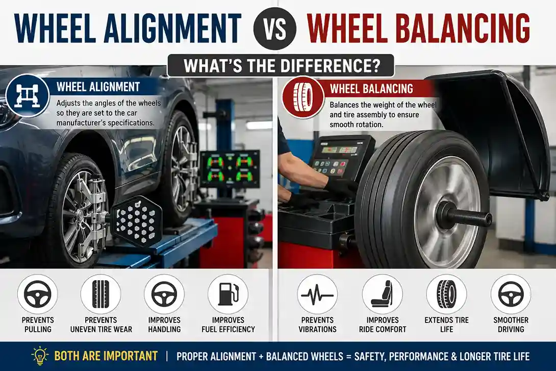 Wheel Alignment vs Wheel Balancing: What's the Difference?