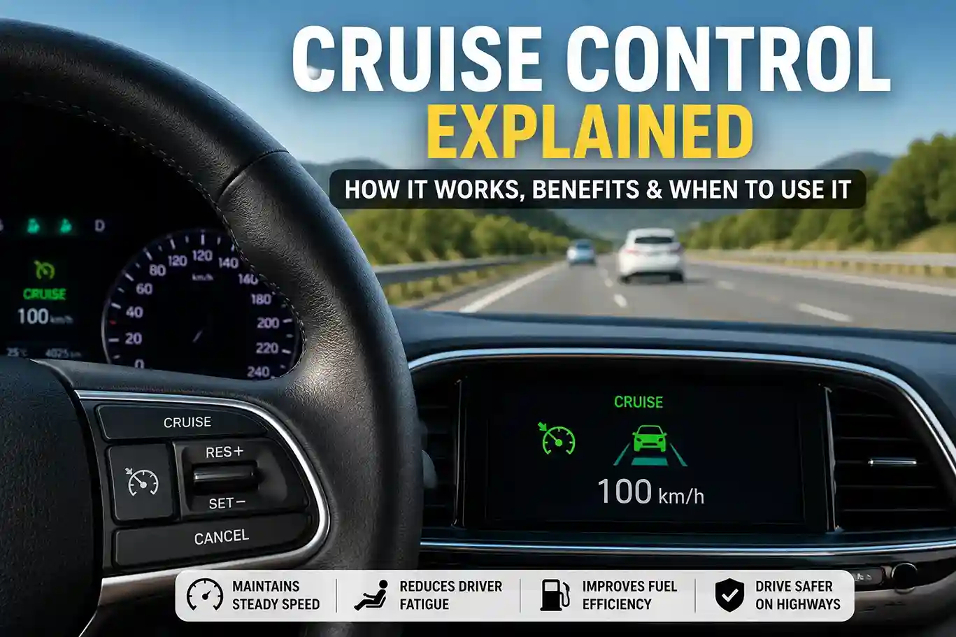 Cruise Control Explained – How It Works, Benefits and Safety Tips