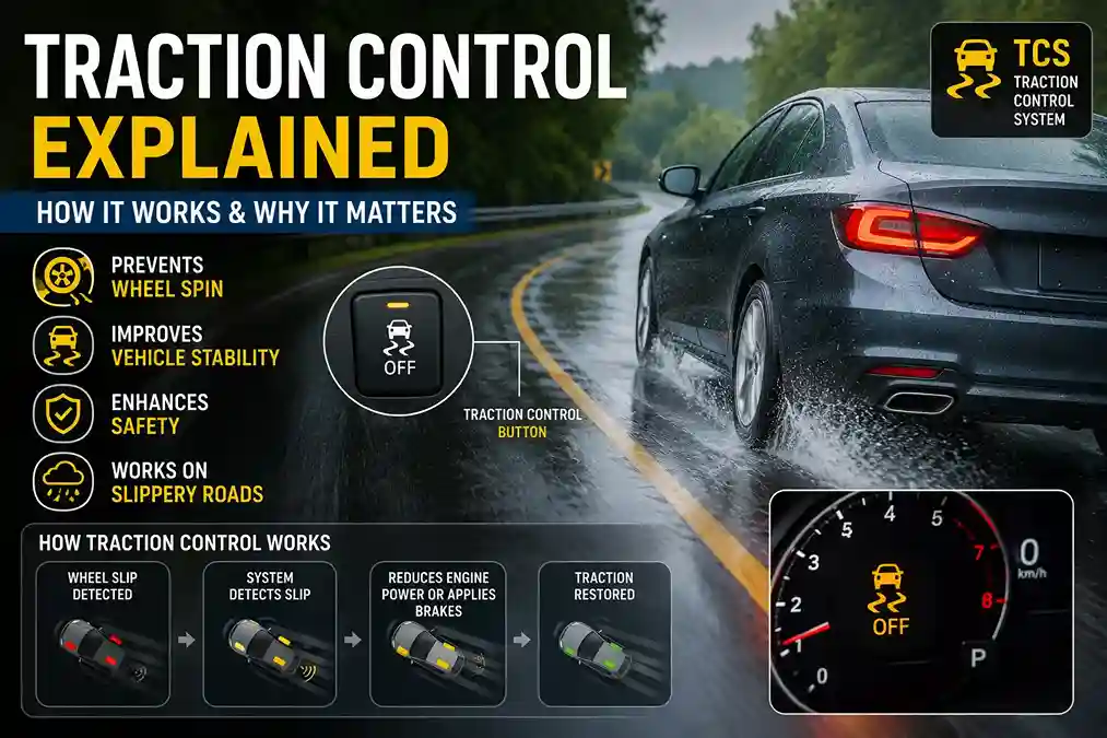 Traction Control Explained: How It Works, Benefits & Safety Features