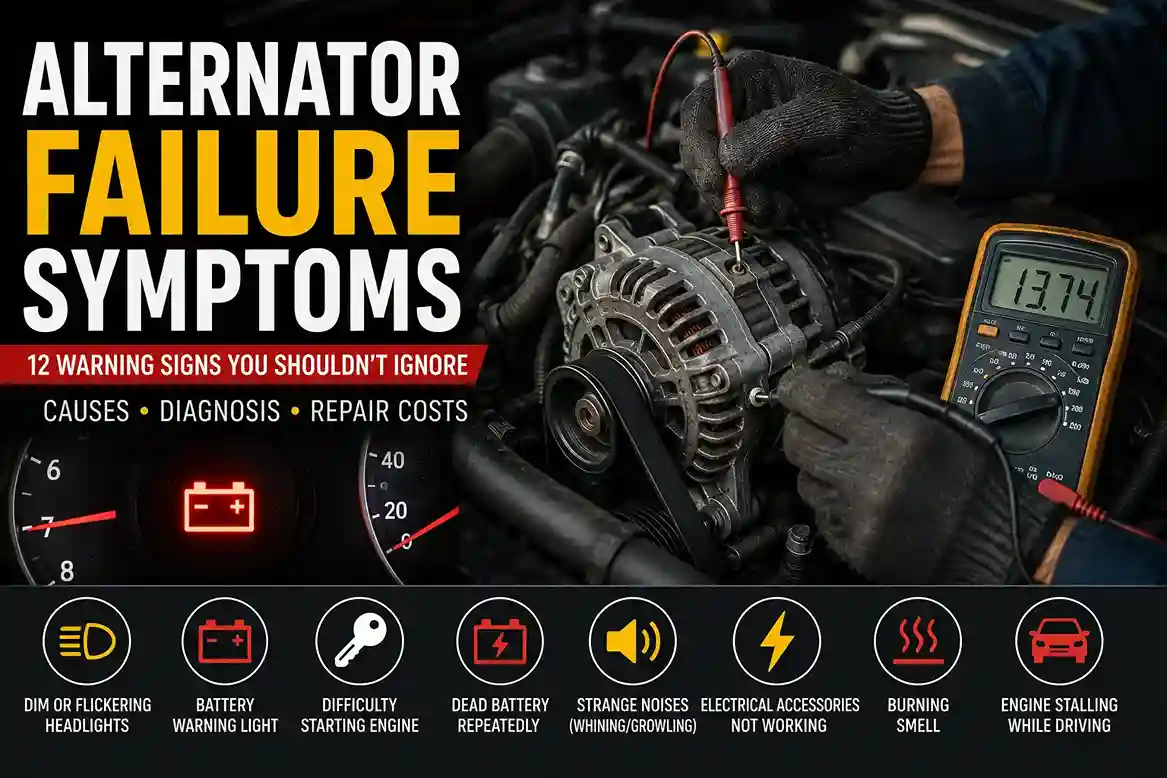 Alternator Failure Symptoms: Warning Signs and Diagnosis Guide