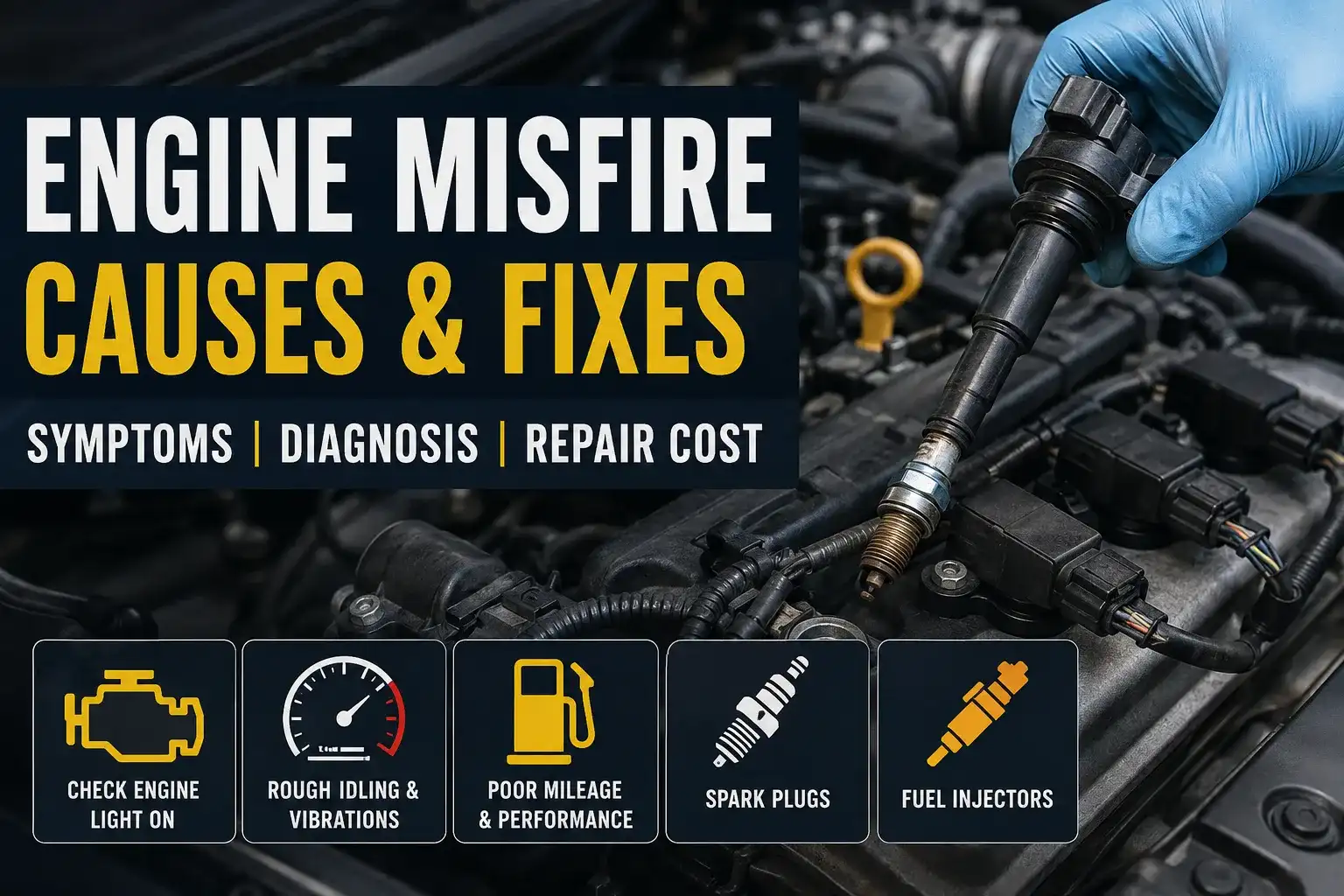 Engine Misfire Causes, Symptoms, Diagnosis & Repair Costs