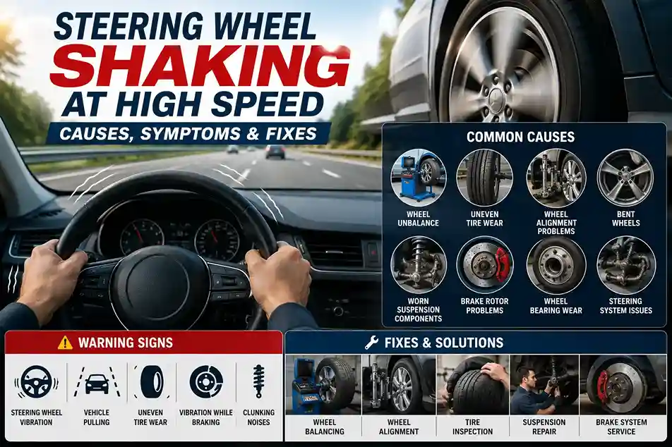 Steering Wheel Shaking at High Speed: Common Causes, Symptoms & Fixes
