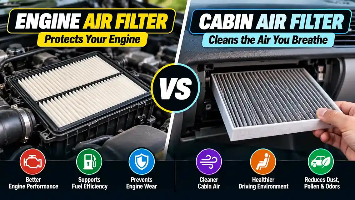 Engine Air Filter vs Cabin Air Filter – Key Differences